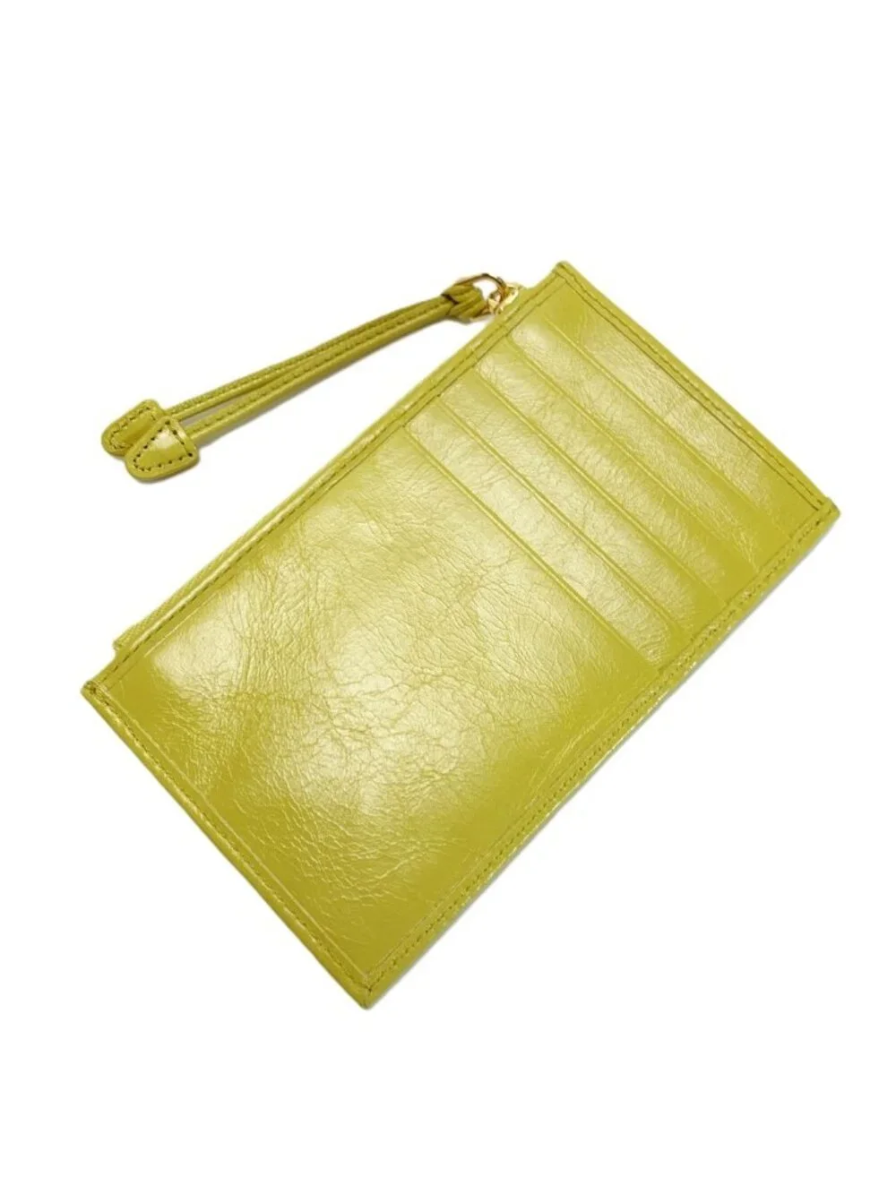 Prada Card Case Fragment Yellow Gold